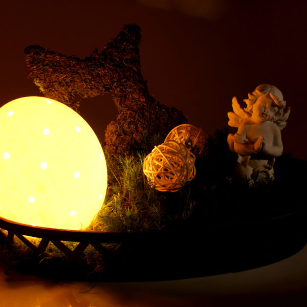 Eierlampe - Körbchen beleuchtet