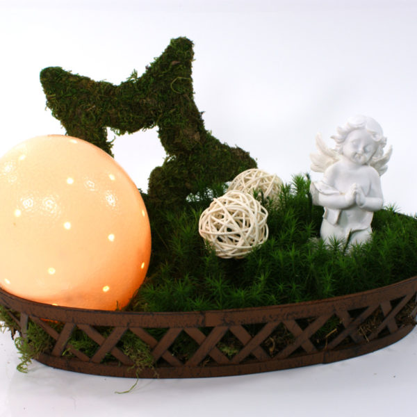 Eierlampe - Körbchen beleuchtet