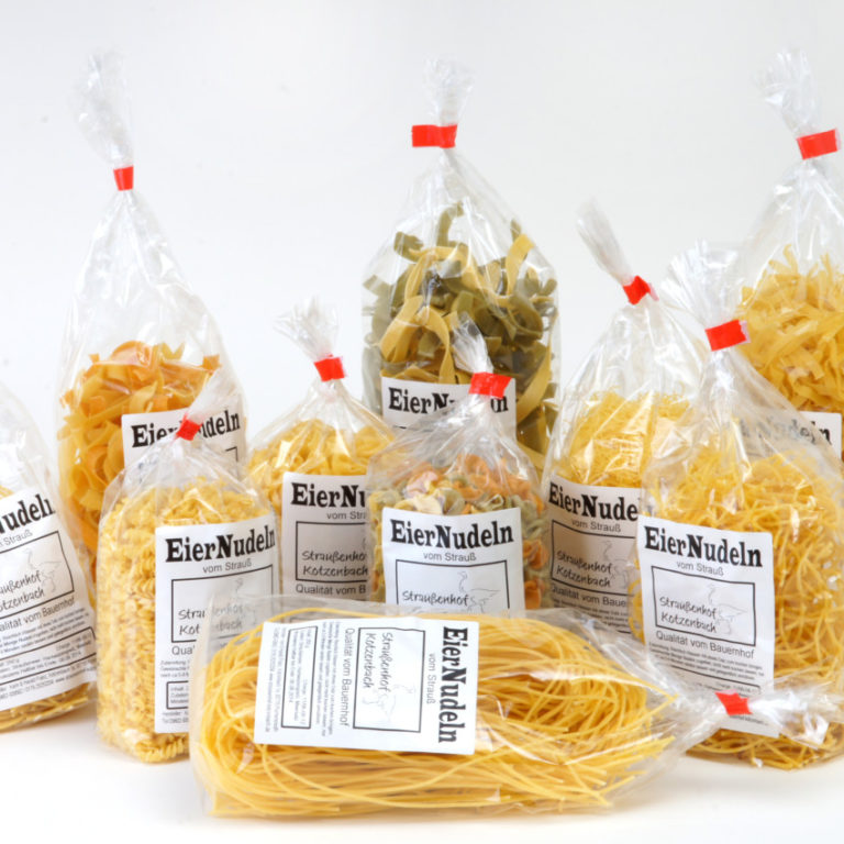 Eiernudeln vom Strauß