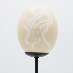 Straußenei Lampe Antilope