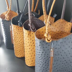 Straußenledertasche Rucksack