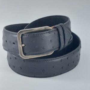 Ledergürtel mit versilberter Dornschließe